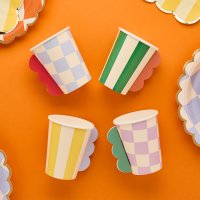 Playful Brights Birthday 3D Paper Cups - Pack of 8