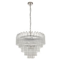 TOULOUSE 12LT PENDANT BRIGHT NICKEL WITH CLEAR GLASS