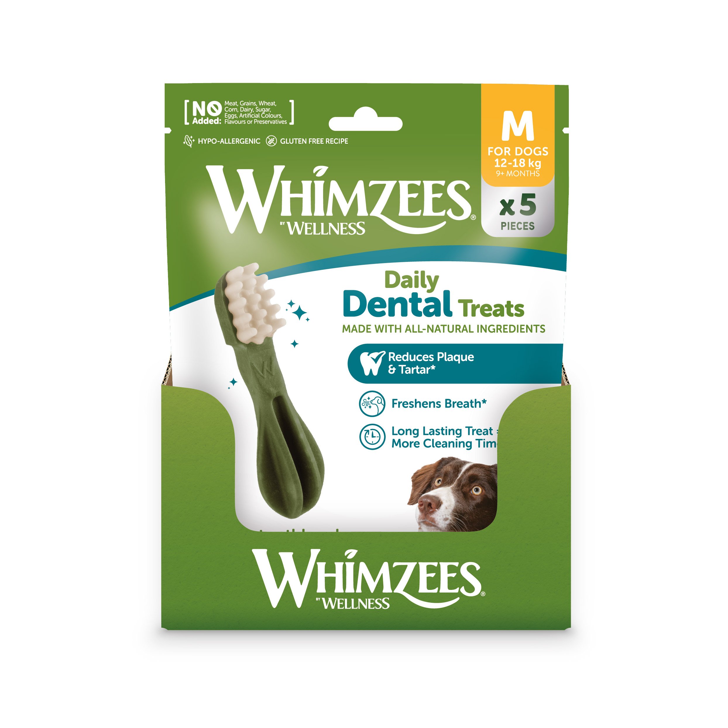 Whimzees WHZ2090EU Dog Trial Pack Toothbrush Medium 5x5pcs