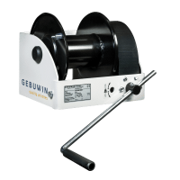 Worm gear hand winch