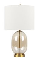 Lanus  Cognac Glass Table Lamp 64cmH