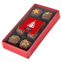 Linden Lady 8 chocolate fudge pieces in red gift box - 8 x 120g