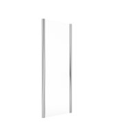 FLAIR ILI SIDE PANEL 800MM SILVER WITH CLEAR GLASS