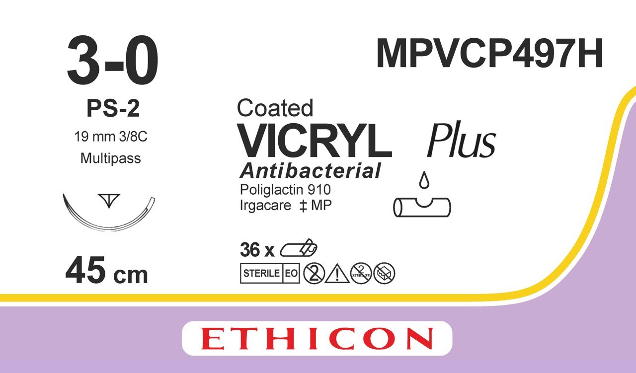 J&J Vicryl Plus CT UD 45cm M2 USP3-0 S/A PS-2 Prim
