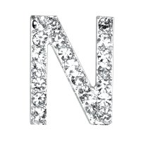 Small Diamante Letter "N" - 20mm
