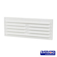 Fixed Louvre Vent White PVC 9x3 inch 1207
