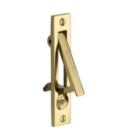 C1165-PB - Pocket Door Edge Pull Polished Brass Finish