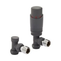 Tucker French Modern Thermostatic Radiator Valves Angled &frac12;" x 15mm INCNT004AP-AT