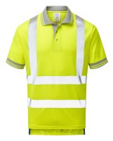 PULSAR&reg; Protect Short Sleeve Polo Shirt Yellow - Recycled Content