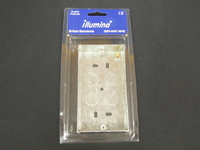 25mm 2 Gang Flush Metal Box