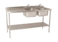 Double Bowl Sink 1800mm x 700mm x 875mm Right Hand Drainer 500mm x 500mm x 300mm Bowls