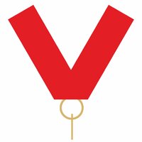 10mm Medal Ribbon with Clip (Red)