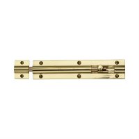 C1582 6-PB - HERITAGE BRASS DOOR BOLT STRAIGHT 6  X 1.25 POLISHE