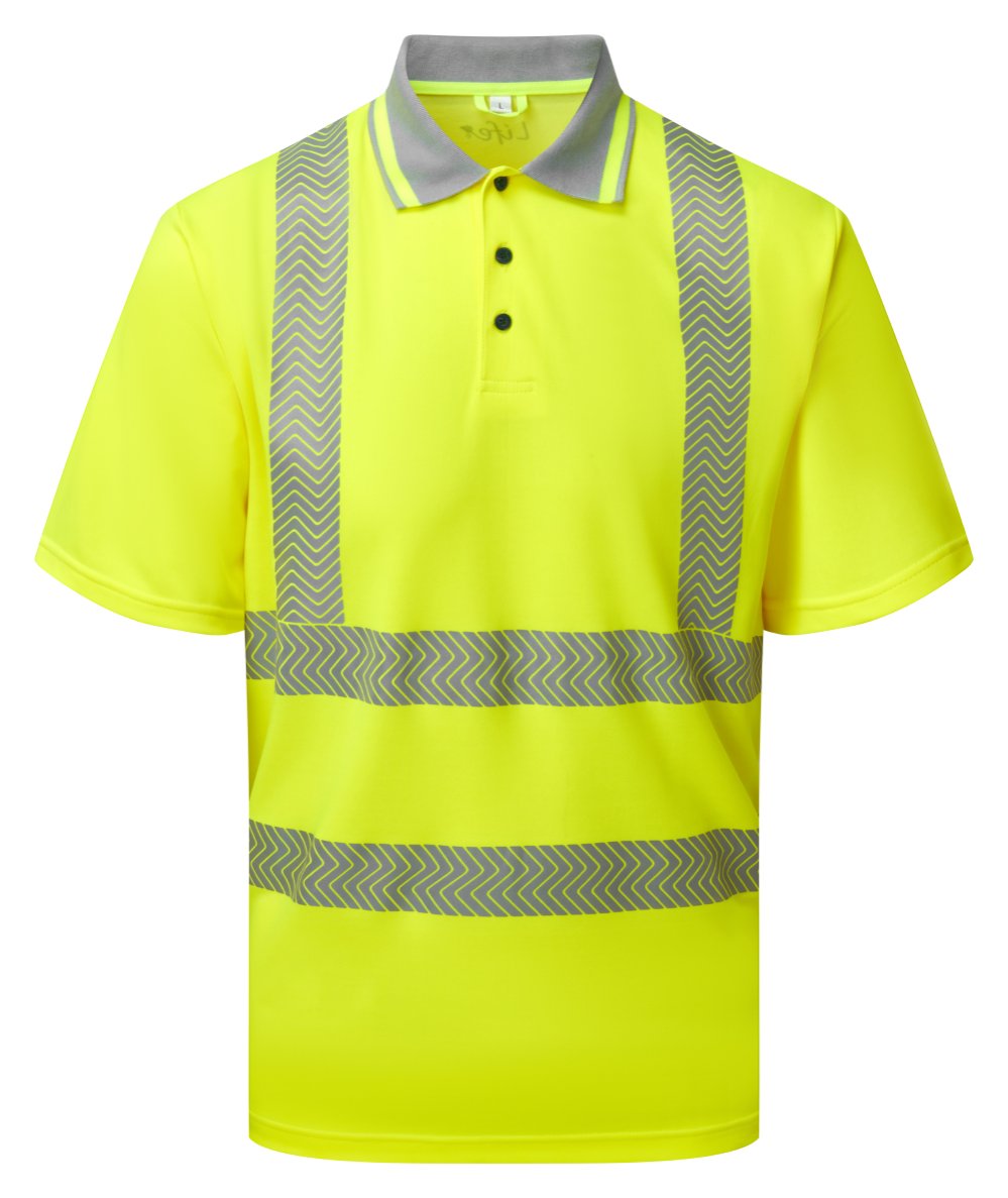 PULSAR&reg; LIFE Men's Hi-Vis Short Sleeve Yellow Polo Shirt
