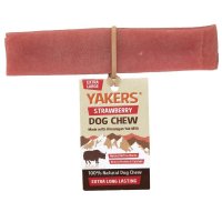 Yakers Dog Chew STRAWBERRY Extra-Large x 10