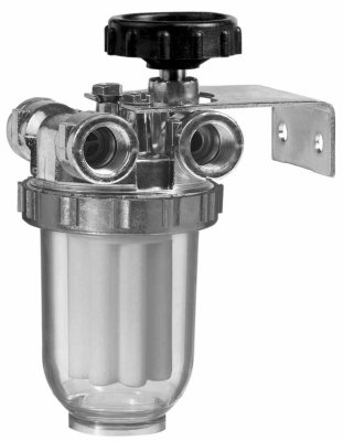 Filter olie 3/8 zam 2P inox+koppeling koper