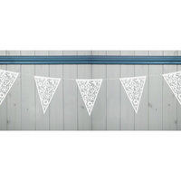 Lace Bunting White - 8m 20 Flags