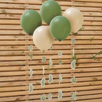 Botanical 12" Latex Balloons & Tails - Pack of 5