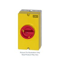 IMO PE69-4040L Enclosed Isolator 4P 40A, IP66, Red/Yellow
