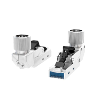 Prysmian Cat6a Screened 4 Axis Field Termination Plug - Silver