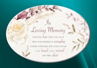 Ceramic Oval Plaque/Loving Memory   (38312)