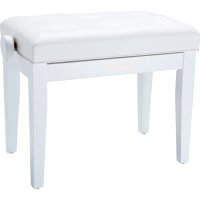 ROLAND RPB-300-WH - White Adjustable Height Piano Bench with Extra Padding & Vinyl Seat Finish