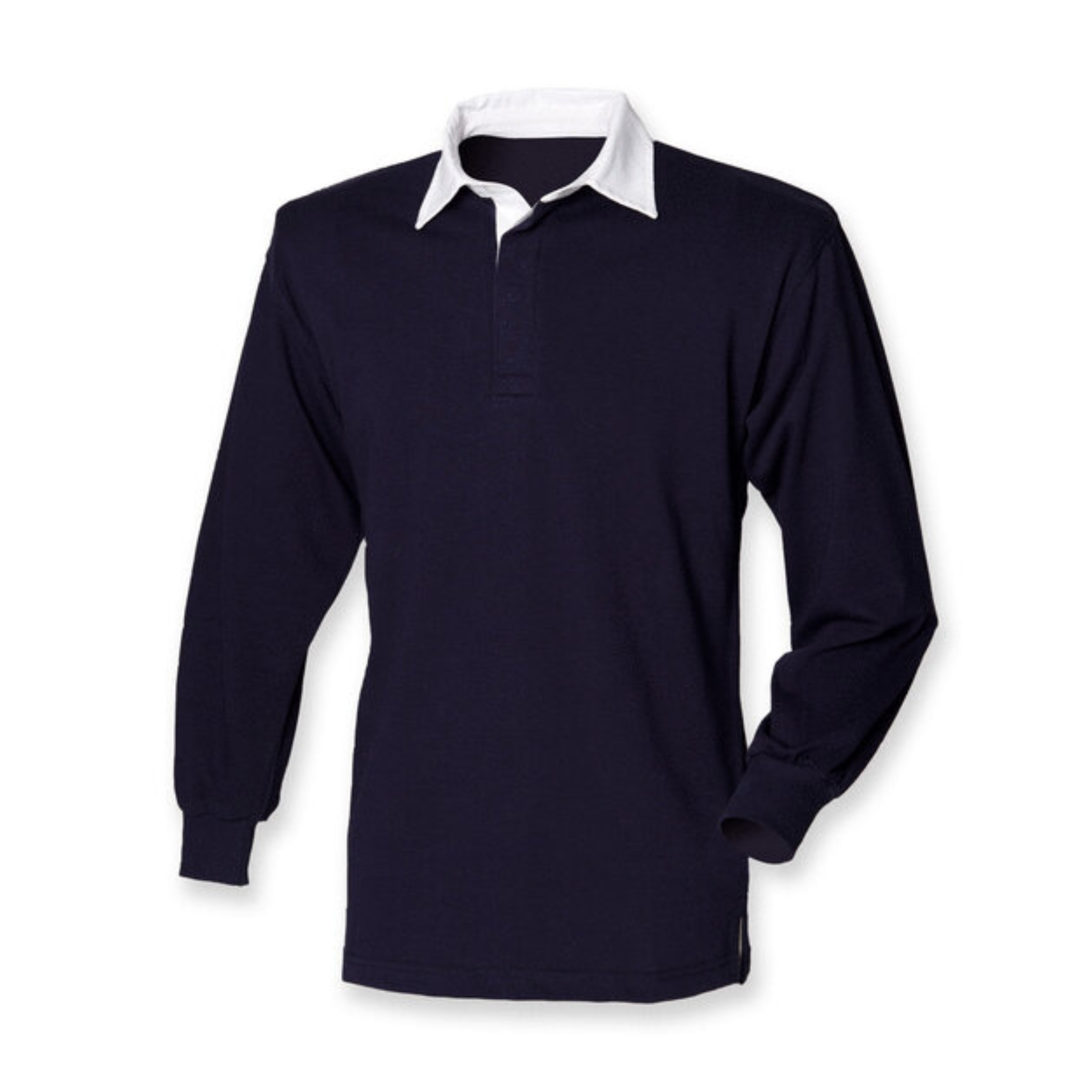 Long Sleeve Rugby Shirt, Navy/White