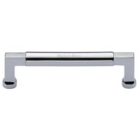 C0312 128-PC - Heritage Brass Cabinet Pull Bauhaus Design 128mm CTC Polished Chrome Finish