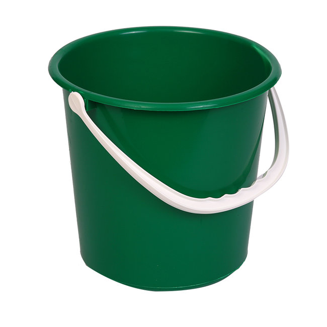 Standard Plastic Bucket 9 Ltr, Green Klipspringer