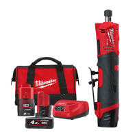 Milwaukee M12™ FUEL™ Brushless Straight Die Grinder with 2 x Batteries