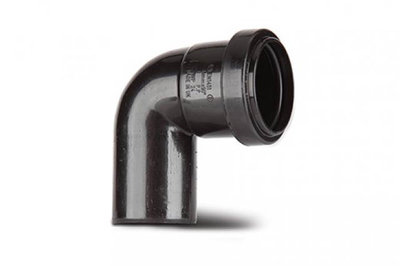 Polypipe WP52 50MM 91.25&deg; Swept Bend Black