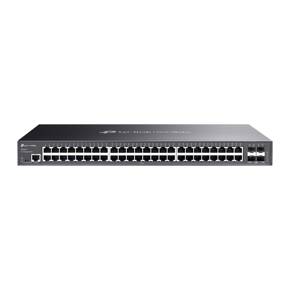 Omada SG3452X 48 gigabit RJ45 ports and 4 ten-gigabit SFP+ uplink