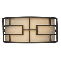 Tumola 2 Light Wall Light Bronze With Shade | LV1802.0180