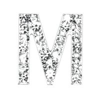 Small Diamante Letter "M" - 20mm