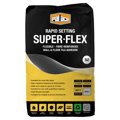Palace Rapid Set Super Flex Tile Adhesive Grey S2 66-3