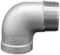 1/2" BSPT/BSPP 150LB 316 Screwed 45deg Street Elbow (M/F) ISO 4144