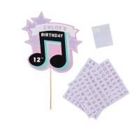 Musical Note Customisable Card Cake Topper