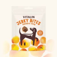Vitalin Jerky Bites Chicken & Thyme Air Dried Dog Treats 6x70g