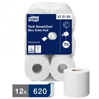 Tork SmartOne Mini Toilet Roll Advanced 2ply -White 18cm