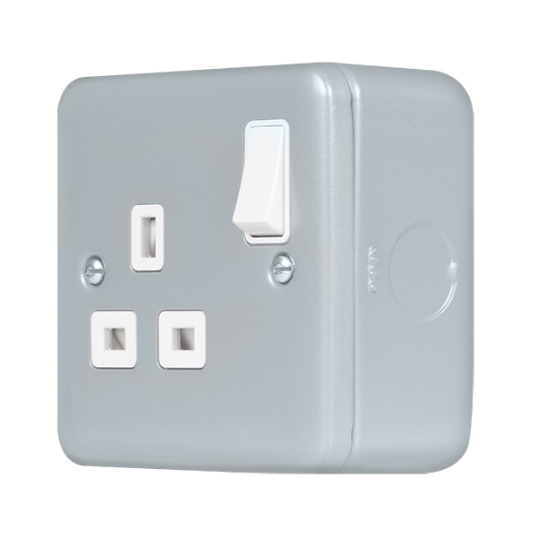 Click 1G Switched Socket Metal Clad PRO MCP535