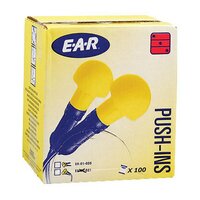 3M E-A-R Push-Ins Earplugs 38dB, Uncorded, Poly Bag (100 per pack)