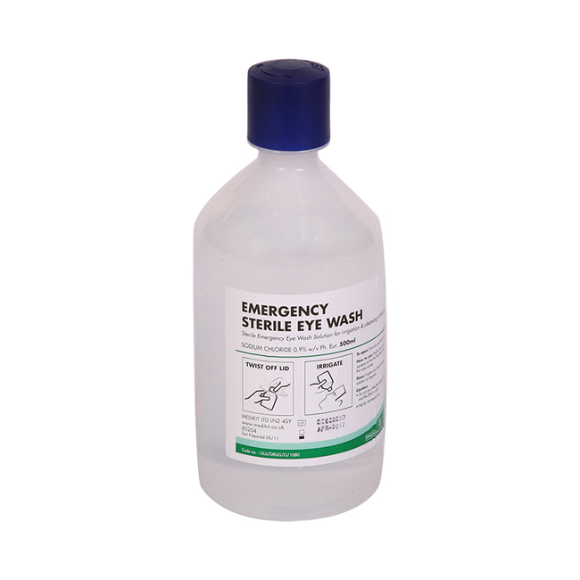 First Aid Eye Wash Solution, Regular Bottle, 500ml Klipspringer