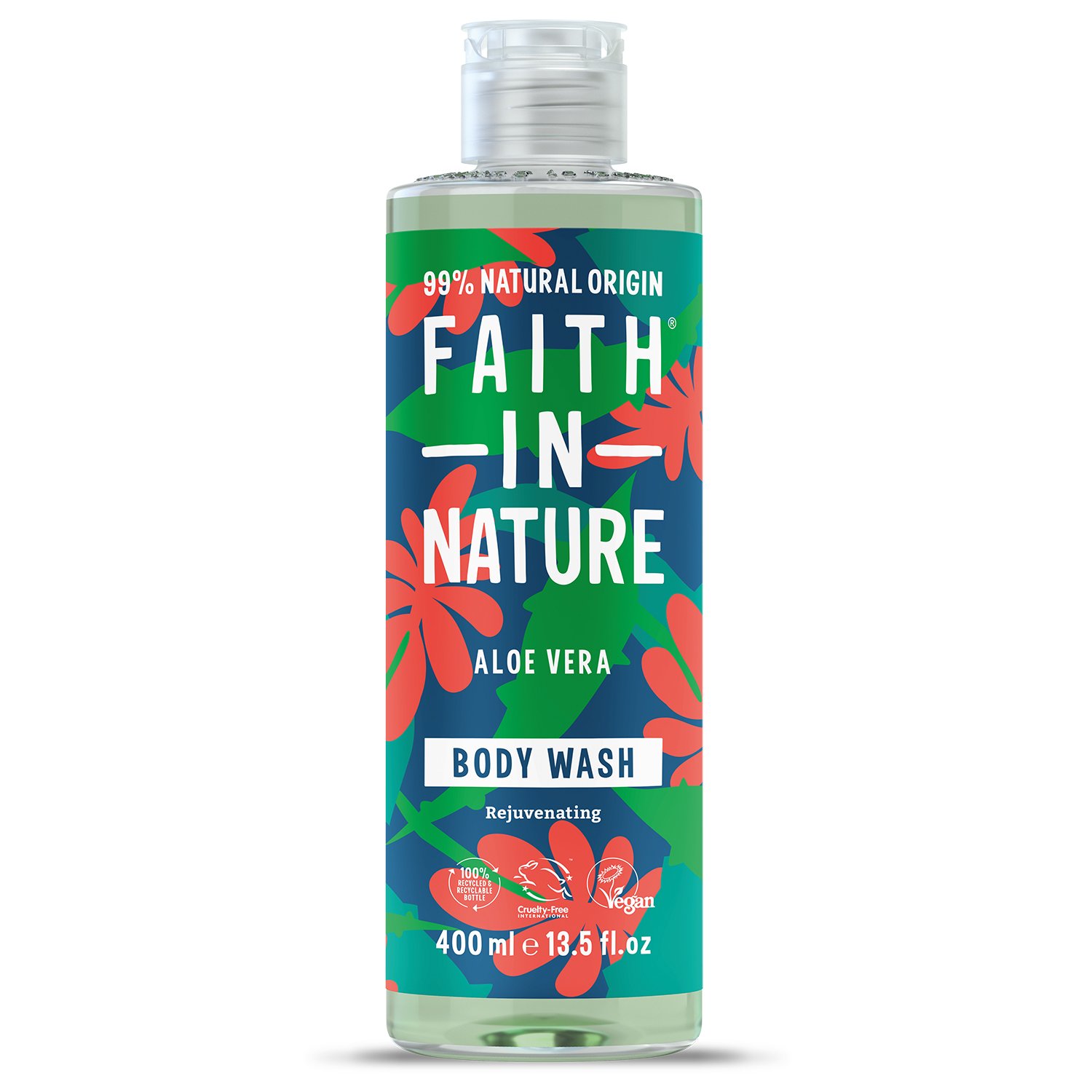 Faith In Nature Body Wash Aloe Vera X 6 X 400ml cnfoods