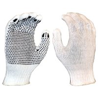Knitted Polycotton Glove With Grip Dots