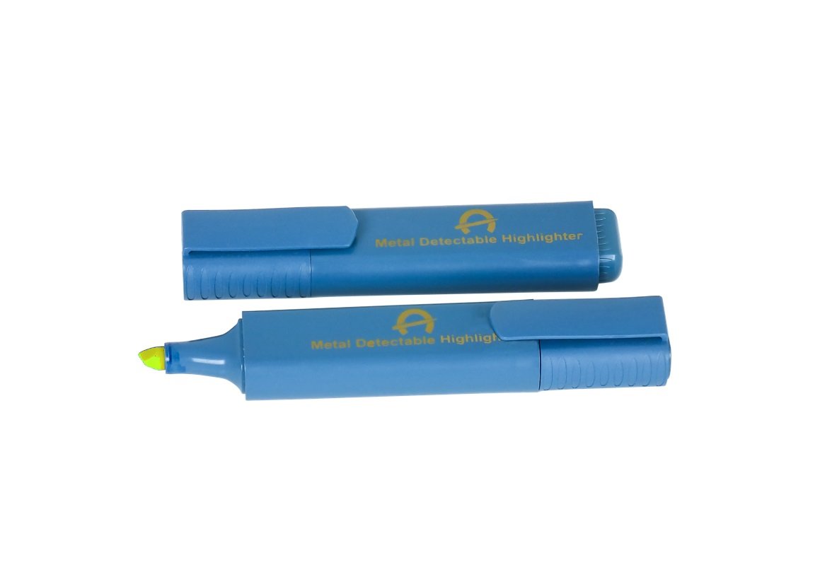 Metal Detectable Fluorescent Highlighter Pens - Yellow One Size