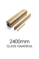 Urbana Glass Oak Handrail 2.4 Metre