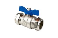 Inta Full Bore Ball Valve 22mm Blue Butterfly Handle BBV209322B