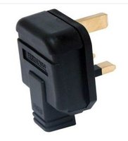 HEAVY DUTY REWIREABLE PLUG 13 AMP BLACK