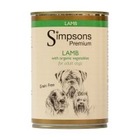 Simpsons Premium Adult Dog Can Lamb 400g x 6