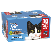 Felix Cat Pouch Original Fish Selection in Jelly 85g 80pk x 1
